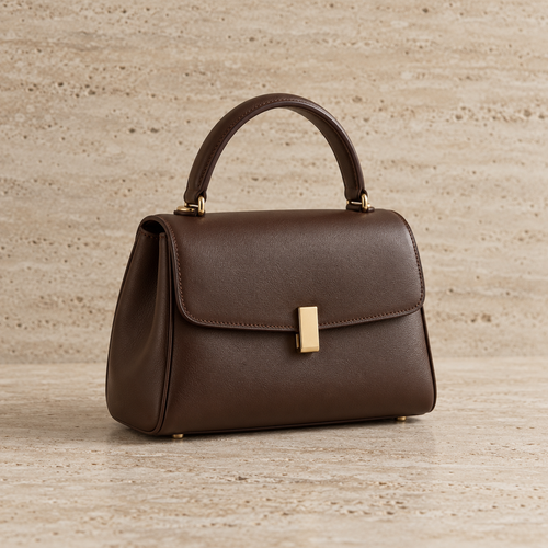 Alder Mini Top Handle Bag in espresso brown