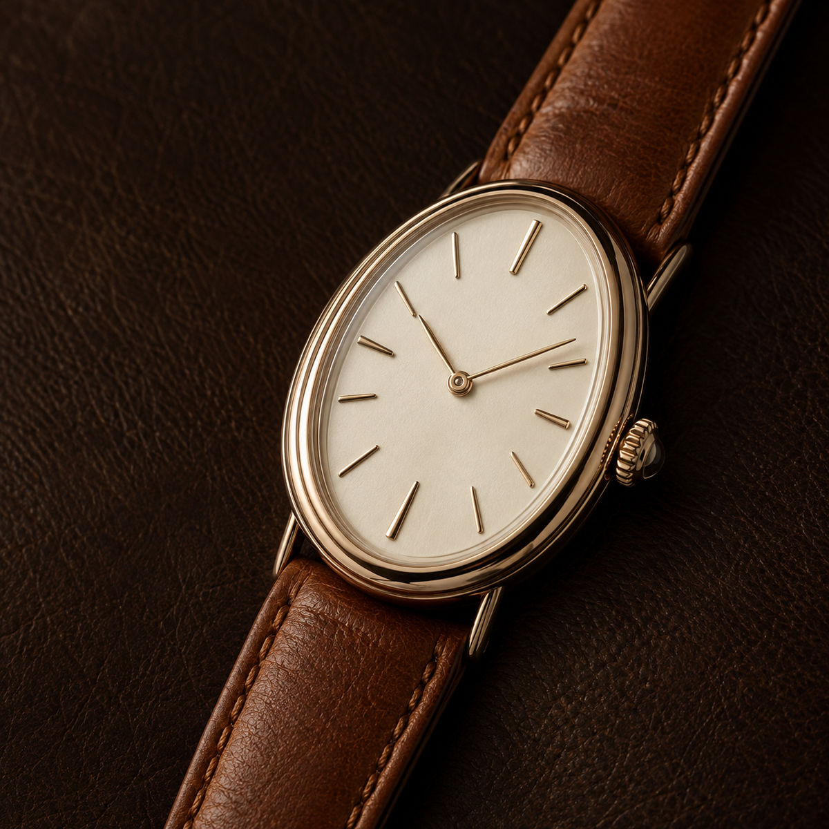 Solenne Oval Watch case detail